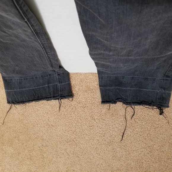 Lucky Brand jeans 10/30 Lolita Shrunken Boot bootcut denim split cuff frayed hem - Picture 12 of 16